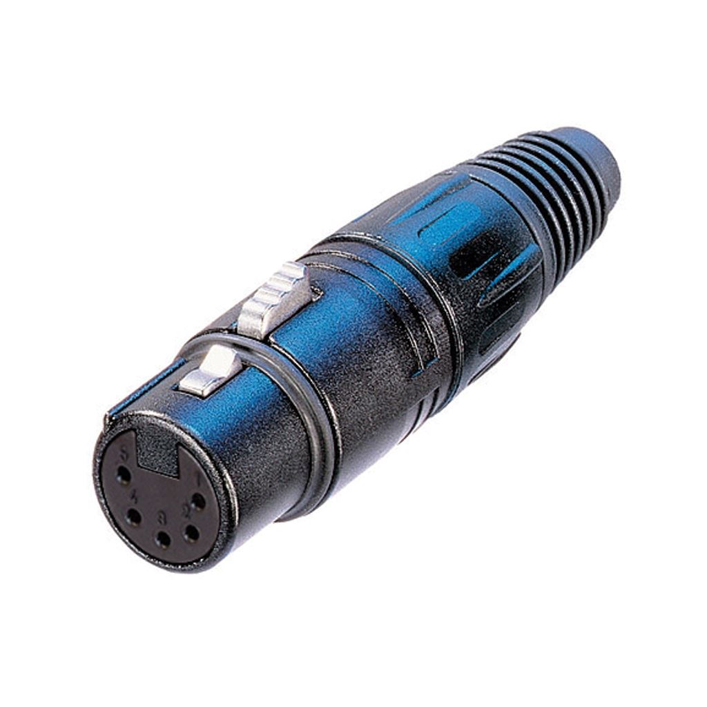 Neutrik N5FX-B Female 5 Pin XLR Female Line Connector with Gold Plated Contacts