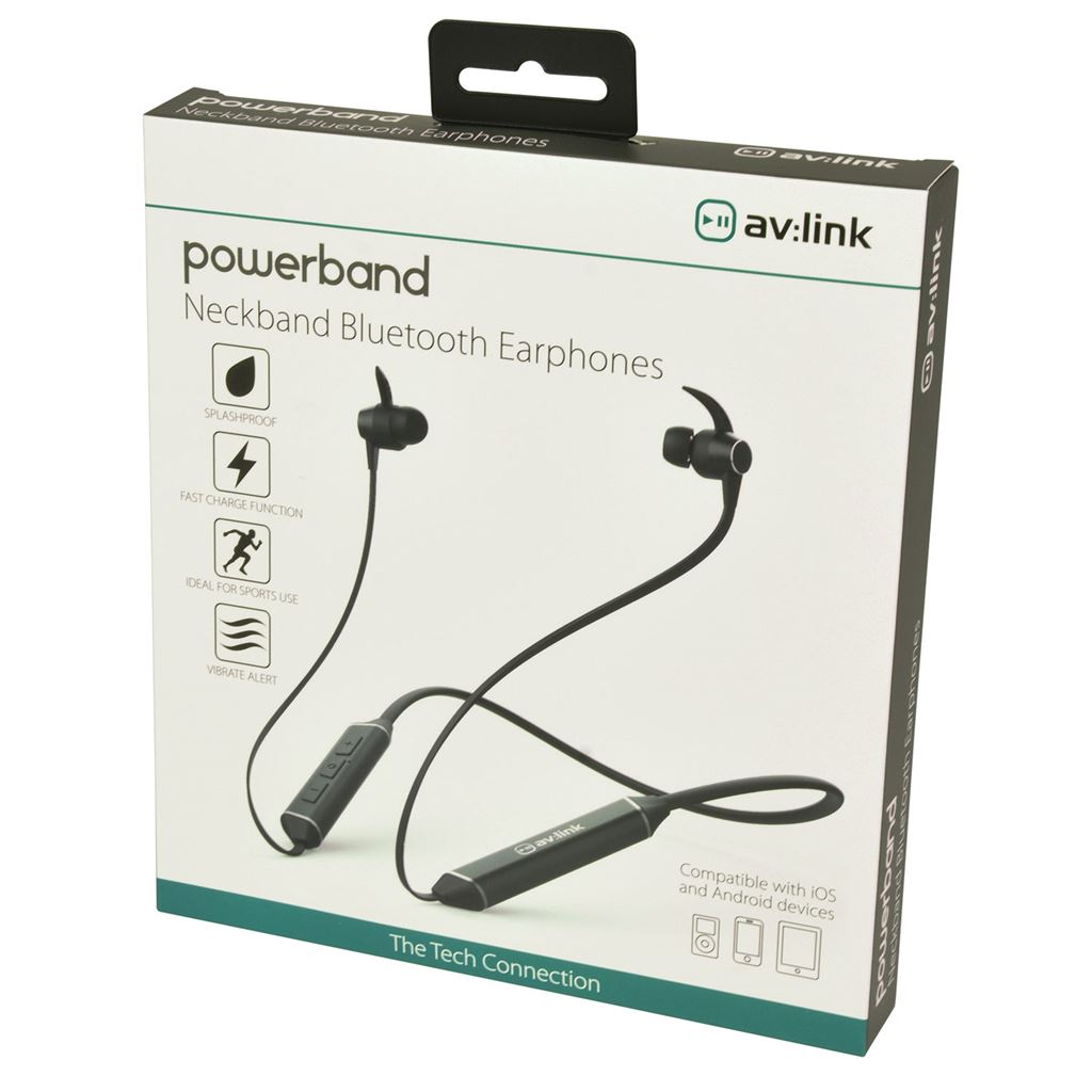 PowerBand: Neckband Bluetooth Earphones - with Vibration