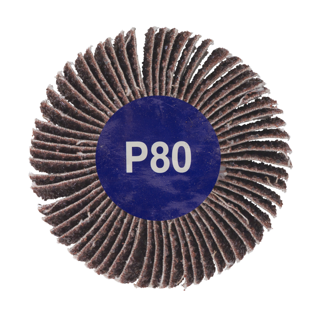 Flap Wheel &#216;80 x 50mm 80Grit 6mm Shaft
