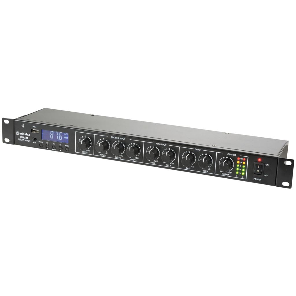 Rack Mixer With Bluetooth & USB/FM Player - MM321 + BT/USB/FM