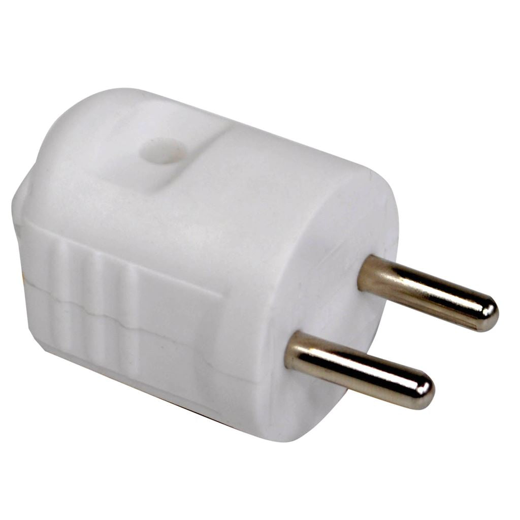 Eagle 2 Pin White Rewireable Euro 2P Plug