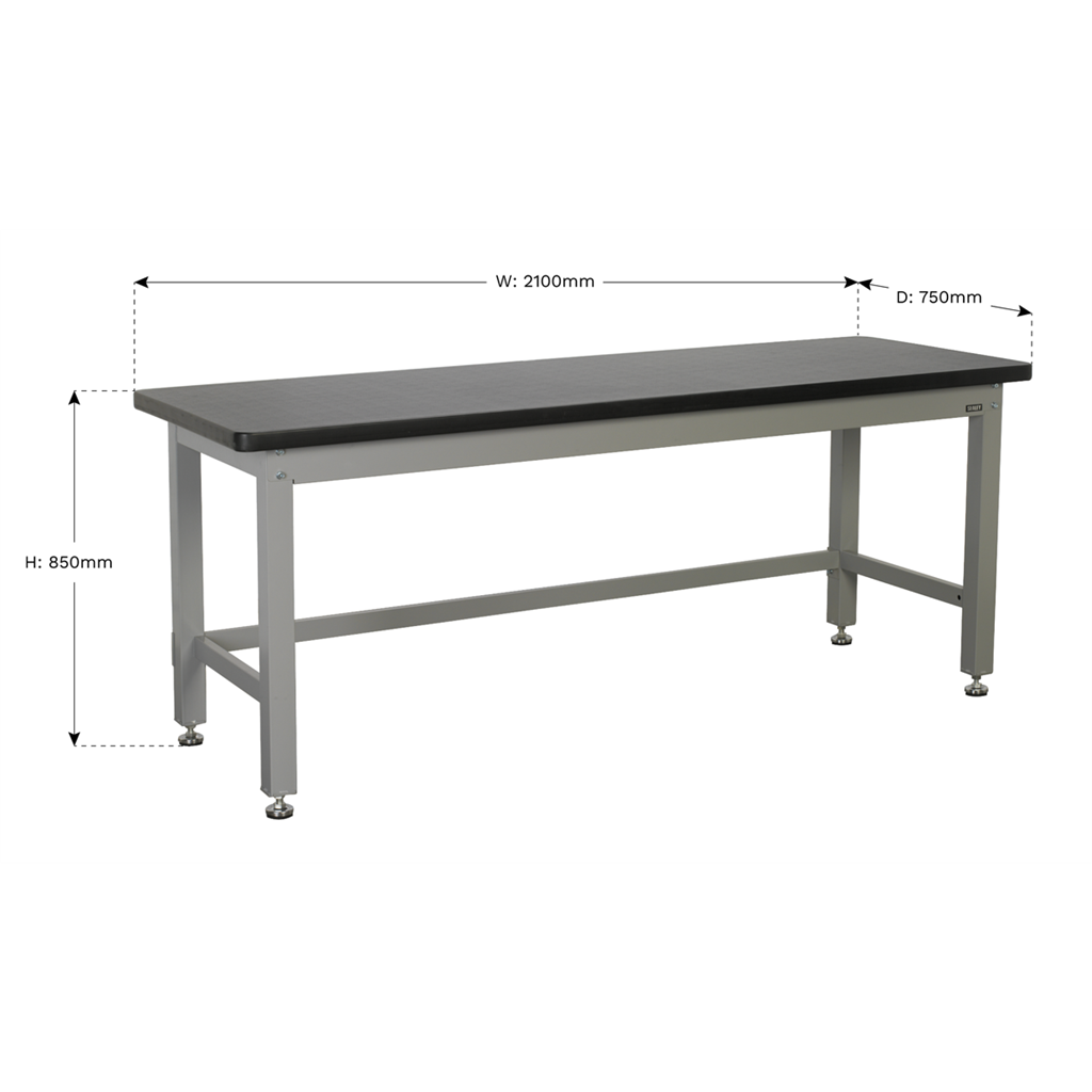 Workbench Steel Industrial 2.1m