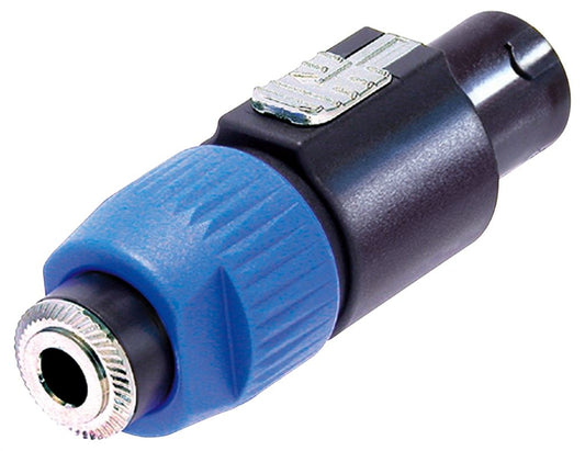 Neutrik NA4LJX Speakon Adaptor from 4 Pole Speakon Cable Connector to 2 Pole 6.35 mm Jack Socket