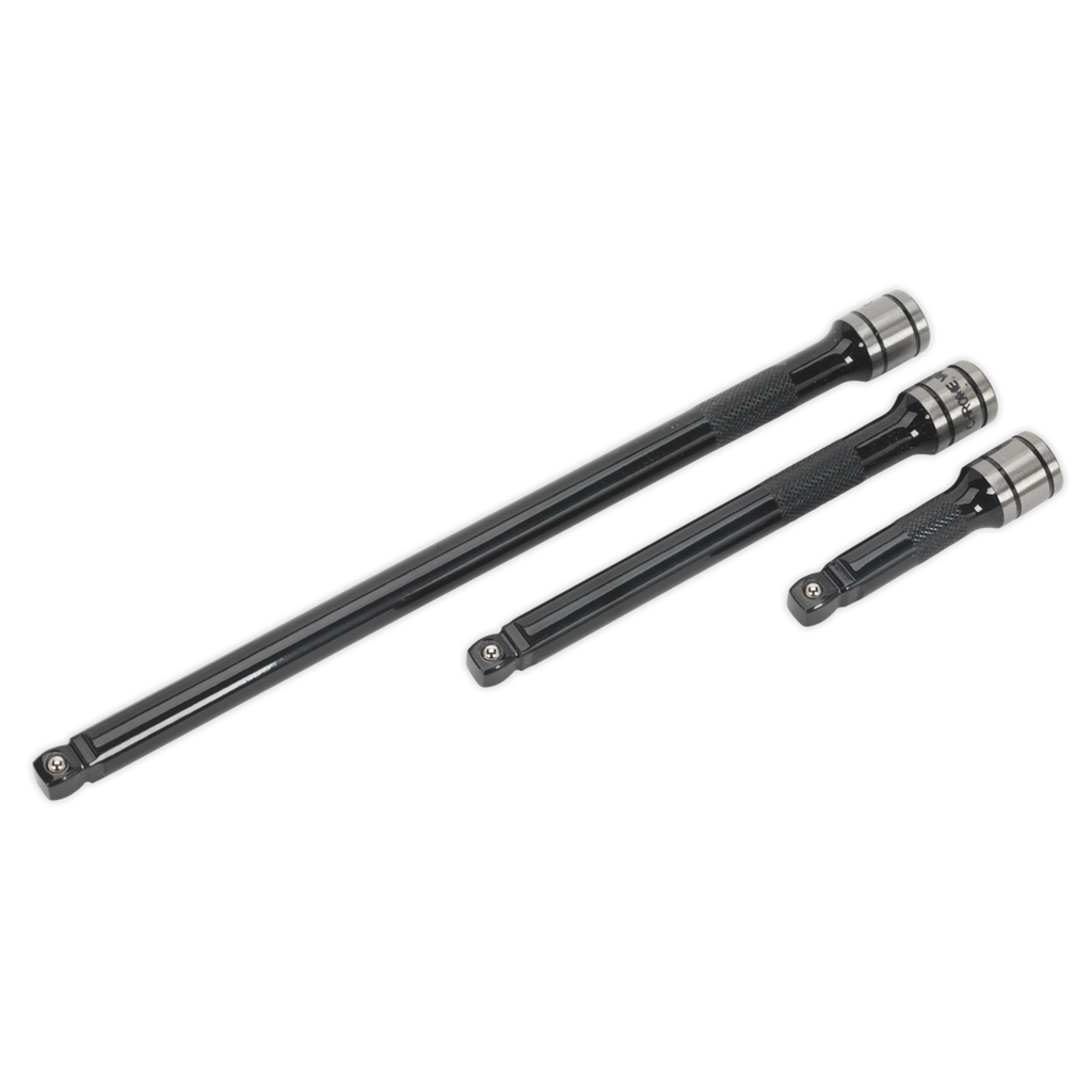 Wobble/Rigid Extension Bar Set 3pc 3/8"Sq Drive Black Series