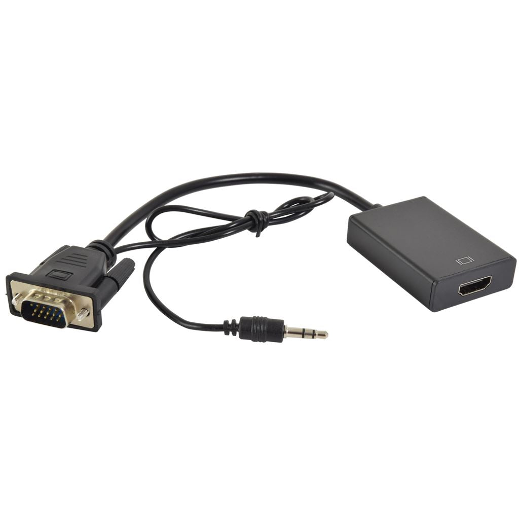 Adaptor Lead Kit VGA Port Plug to HDMI Socket - –