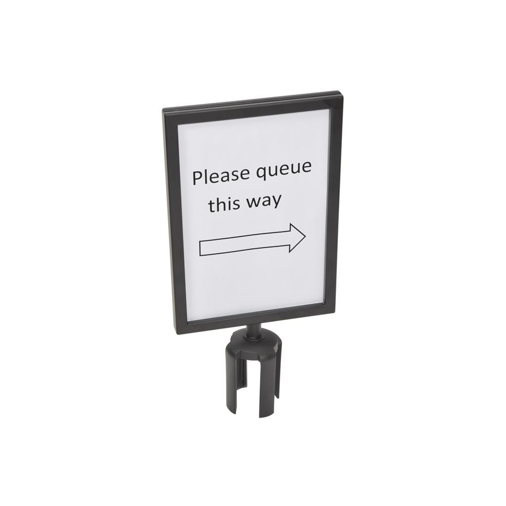 A4 Portrait Sign Holder - Black Finish