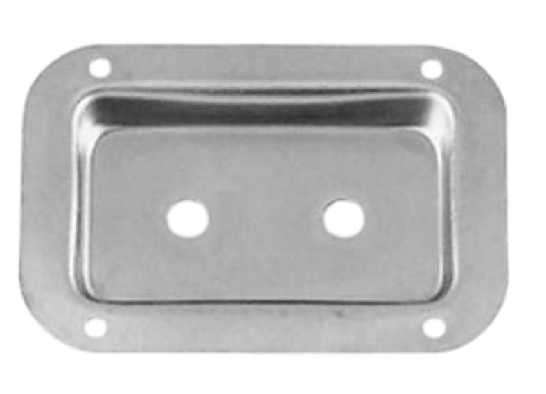 Zinc connector dish for jack socket with fixing screws