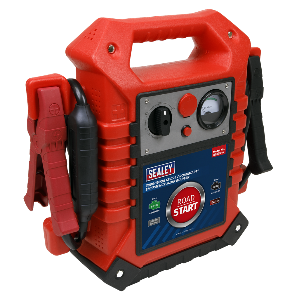 RoadStart&#174; Emergency Jump Starter 12/24V 3000/1500 Peak Amps