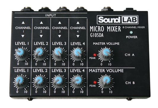 Soundlab 4 Channel Stereo Microphone Mixer