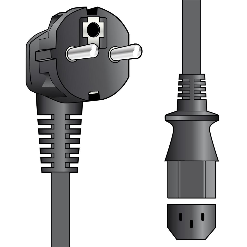 Mains Power Lead EU Schuko Plug - IEC 10A - to 1.5m