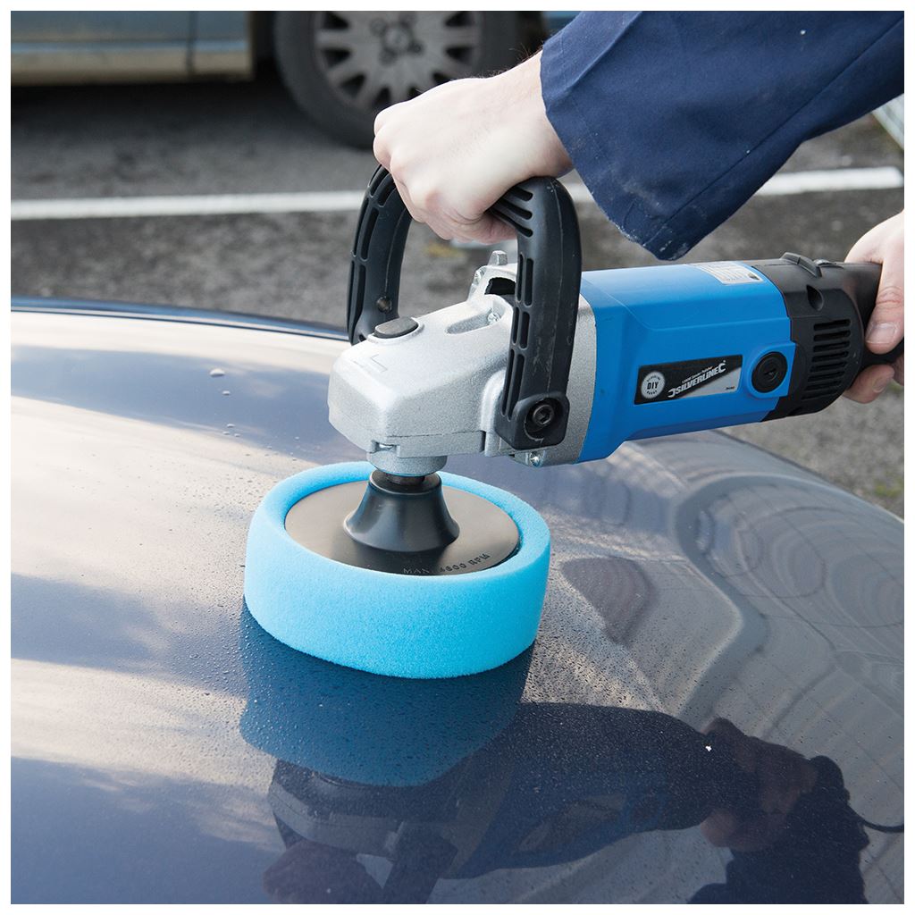 Silverline M14 Foam Polishing Head - 150mm Medium Blue