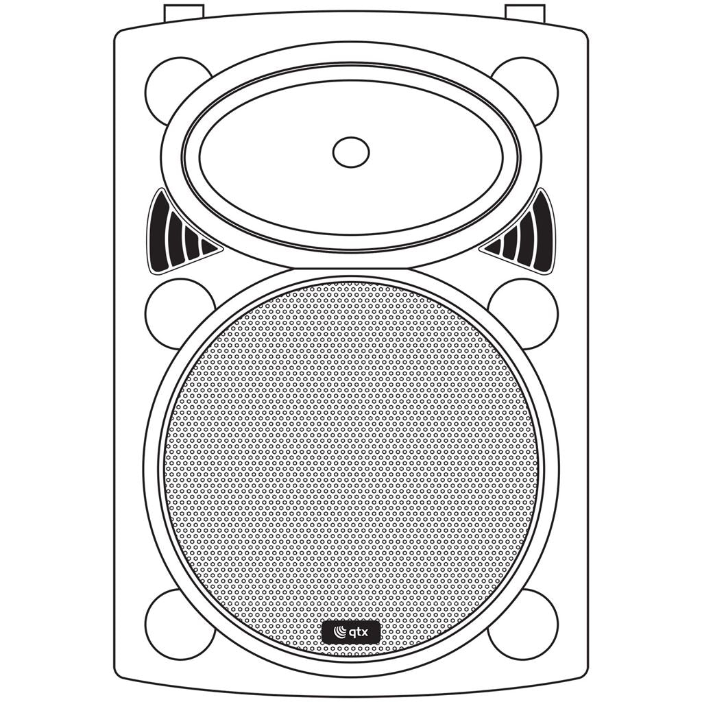 QR Series Portable Powered PA Unit - QR10PA 10 inch