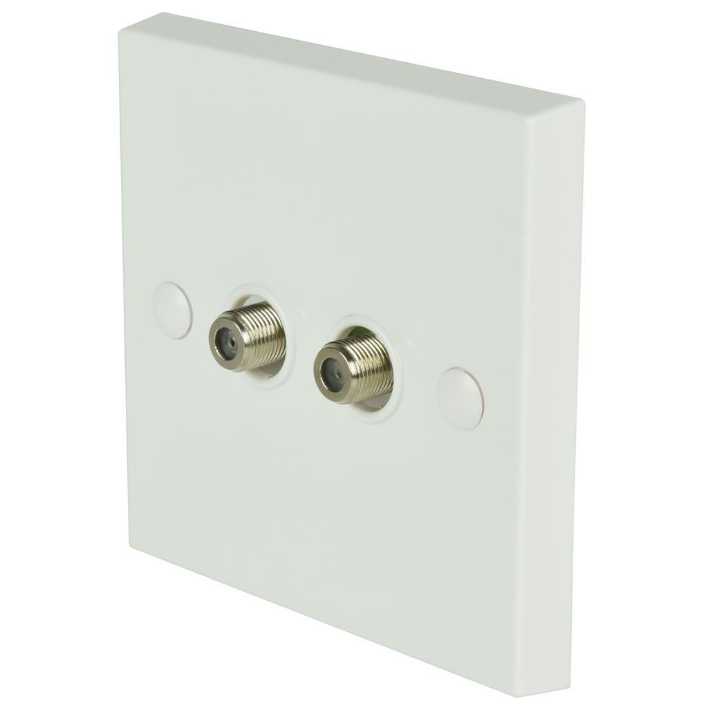 Double F-Type Screw Wallplate