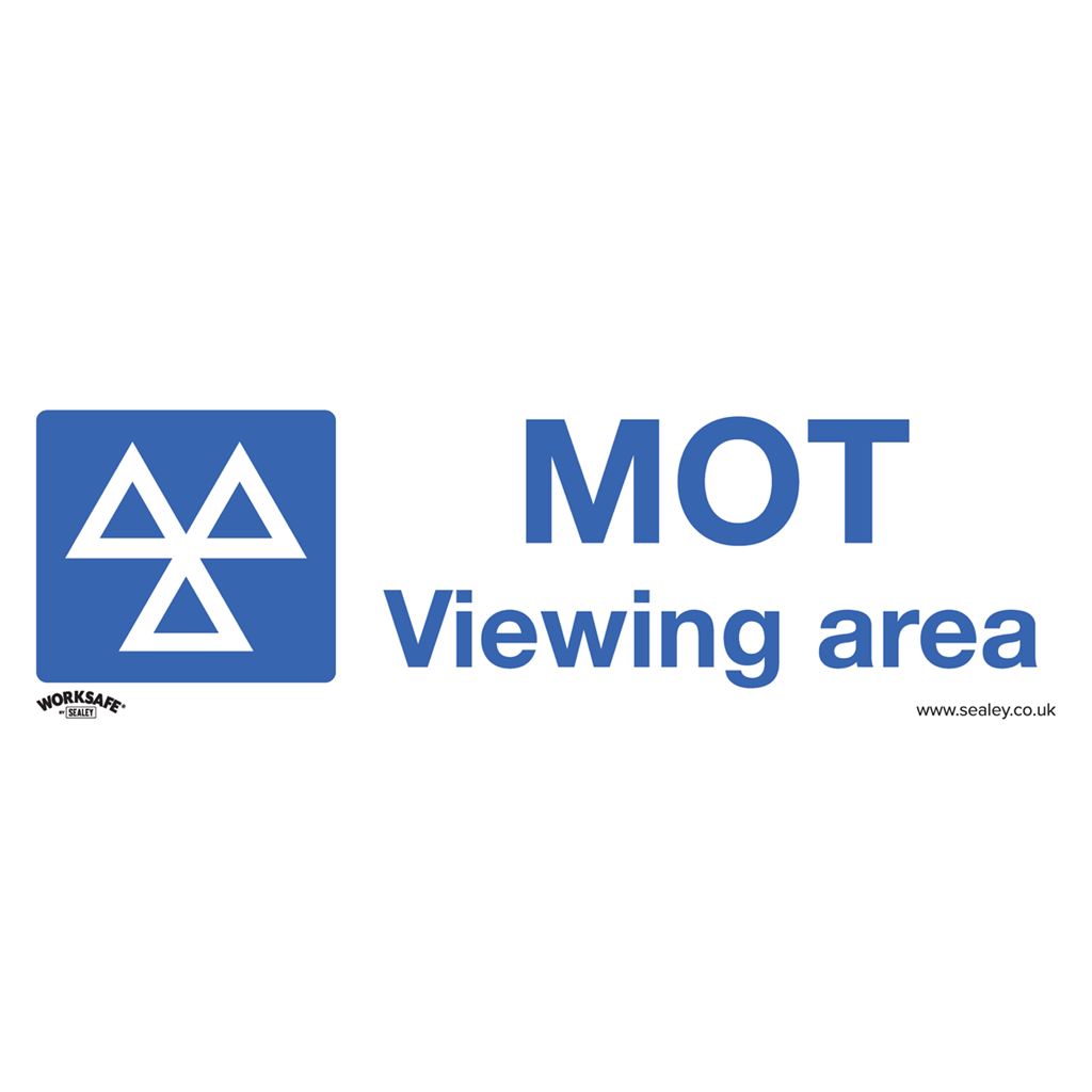 Warning Safety Sign - MOT Viewing Area - Rigid Plastic