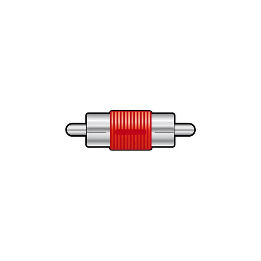 Adaptor RCA plug to RCA plug, Red