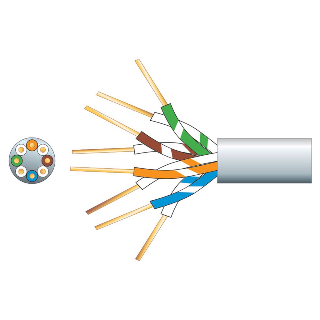 Economy Telephone Cable - 4 Pairs CCS White 100m