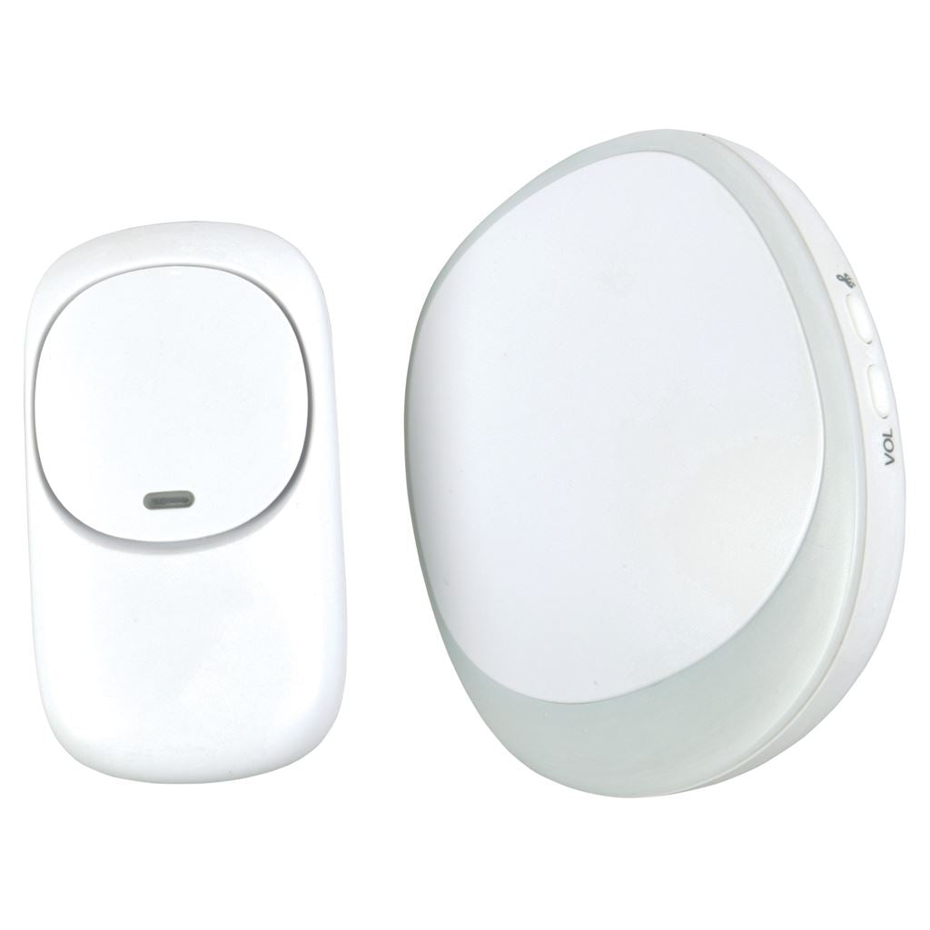 Wireless Plug-in Doorbell with LED Alert - White