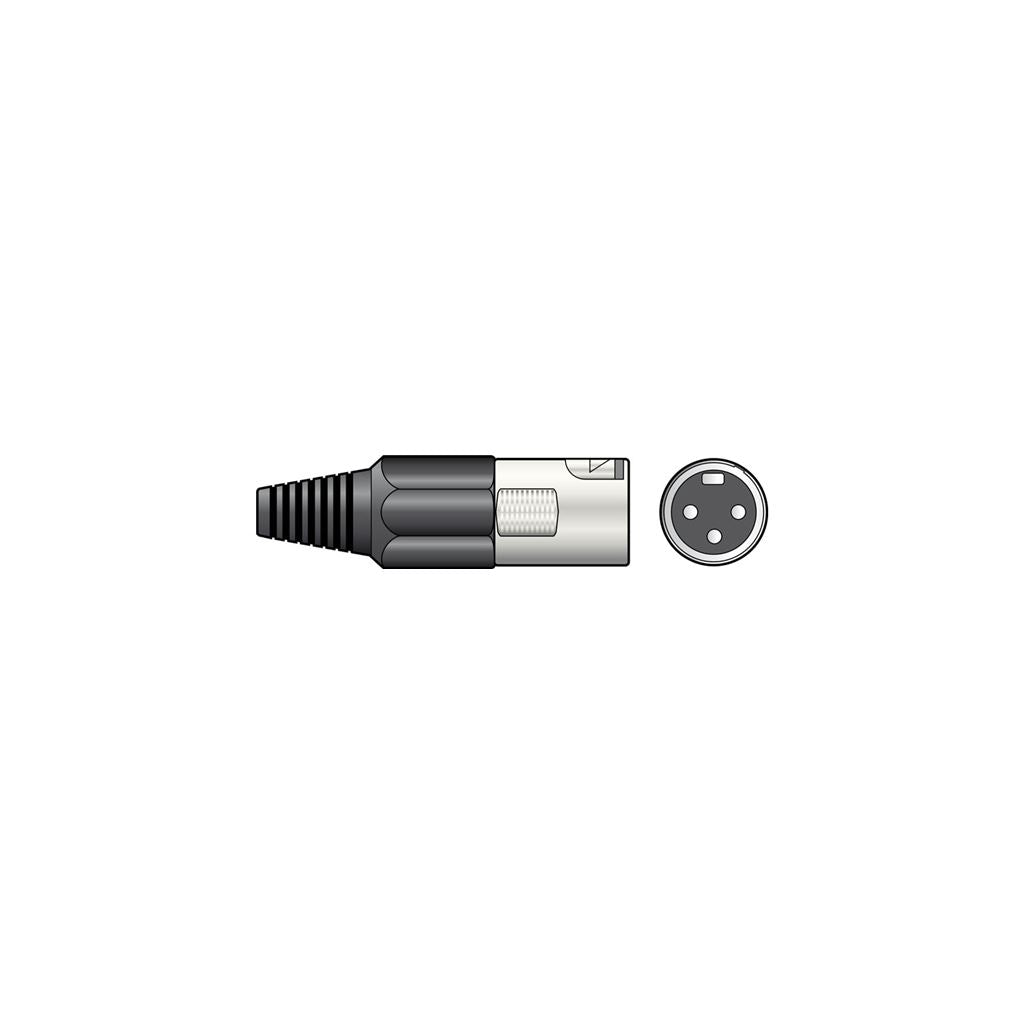 3-pin XLR Connectors - plug, short