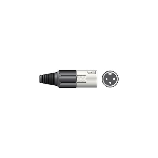 3-pin XLR Connectors - plug, short