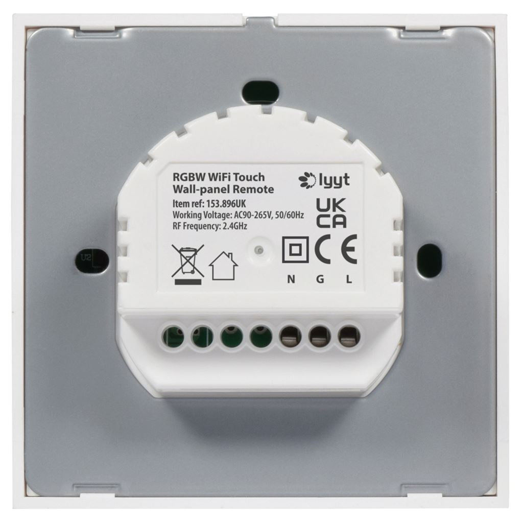RGBW WiFi Controller with Wall Plate - Touch