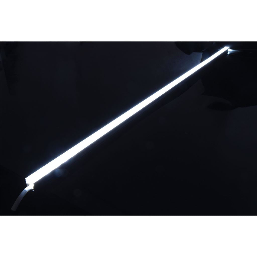 Aluminium LED Tape Profile Tall Crown Black - Blk 2m