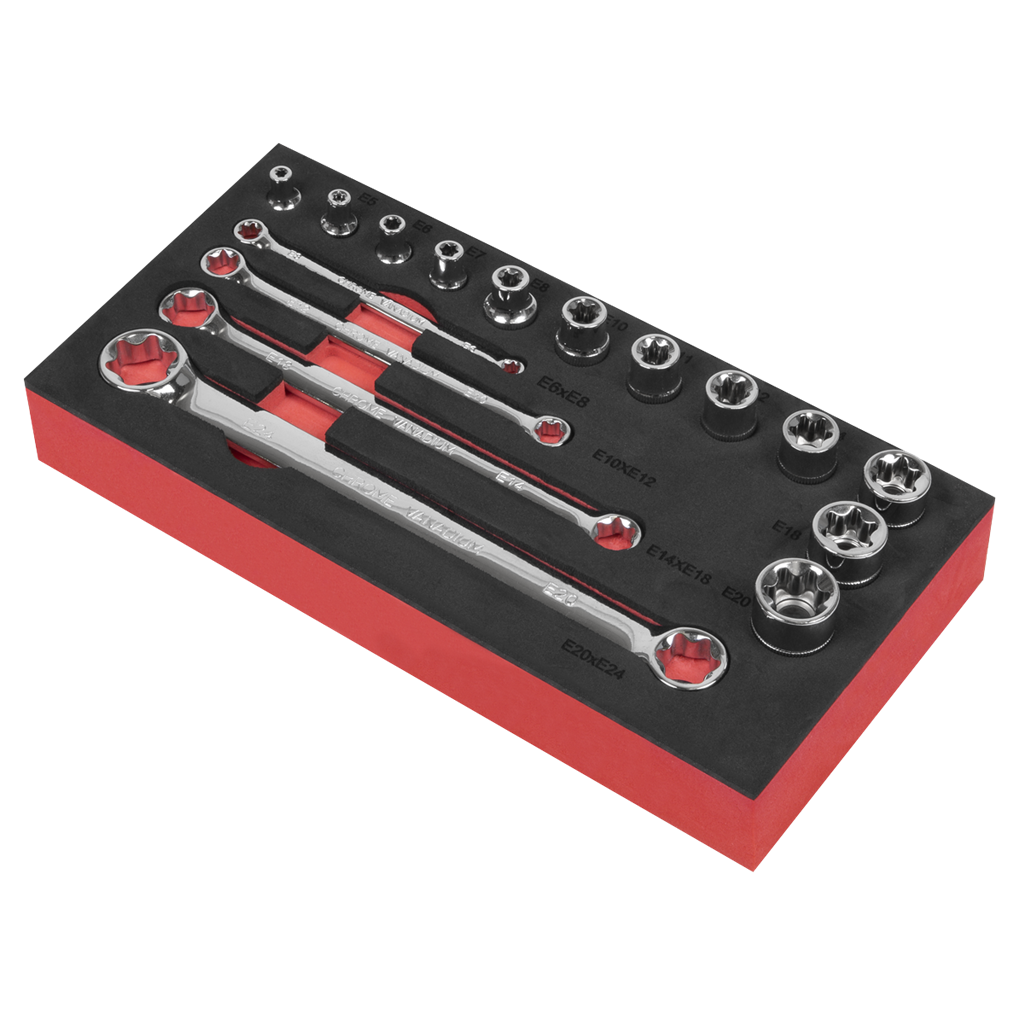 TRX-Star* 3/8"Sq Drive Socket & Spanner Set 16pc