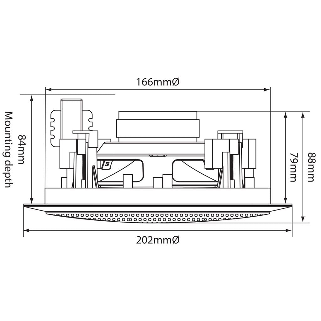 CC Series 2 Way 100V Ceiling Speakers - CC5V with Control 5.25 Inch