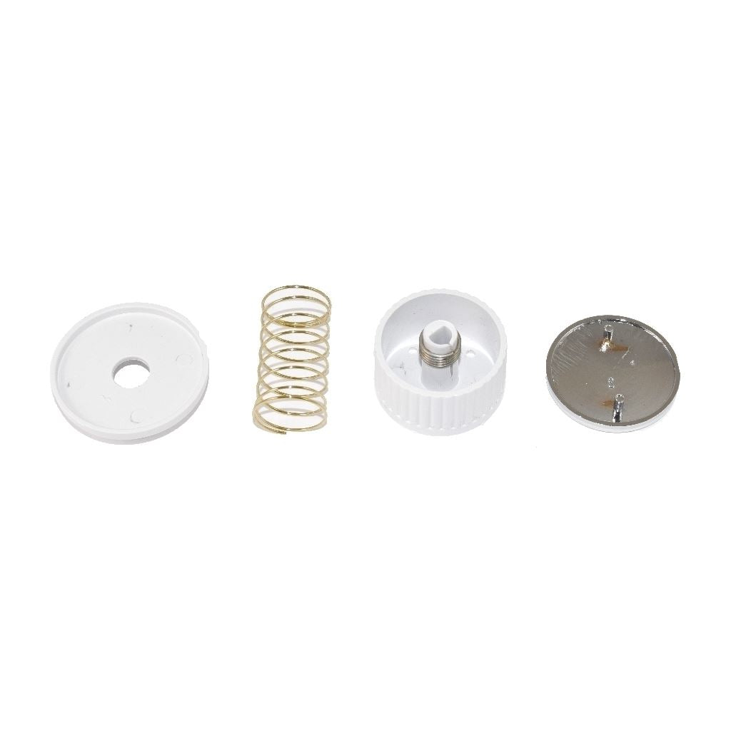 Universal Oven Cooker Hob Knob Dial Pack of 4 White/Silver