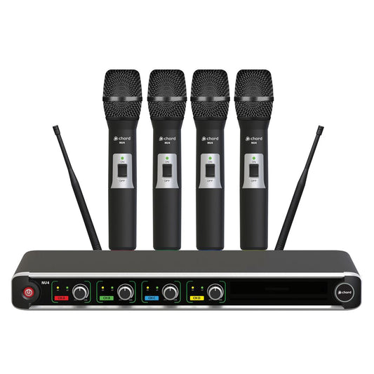 NU4 Quad UHF Wireless Microphone System - NU4-H - Handheld