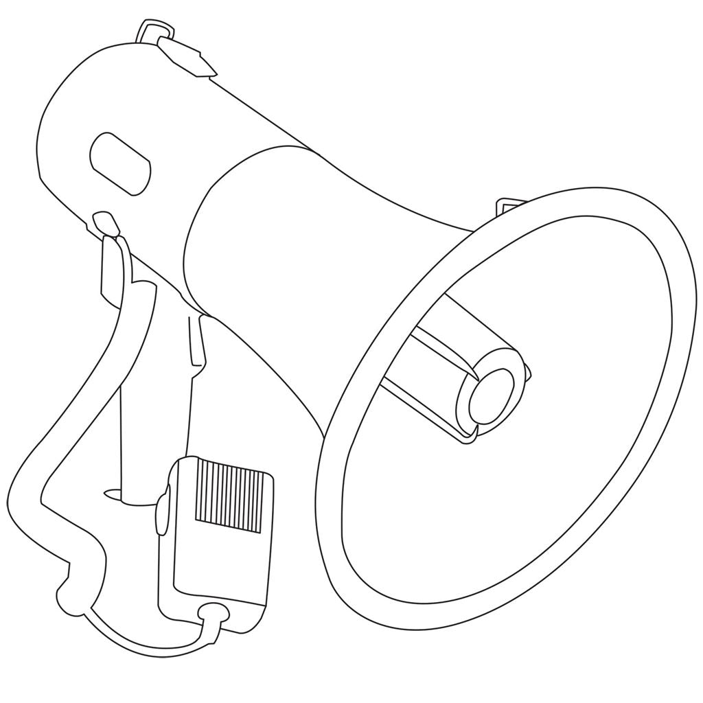 Megaphone (30W max) with Siren - Siren - MG-220D