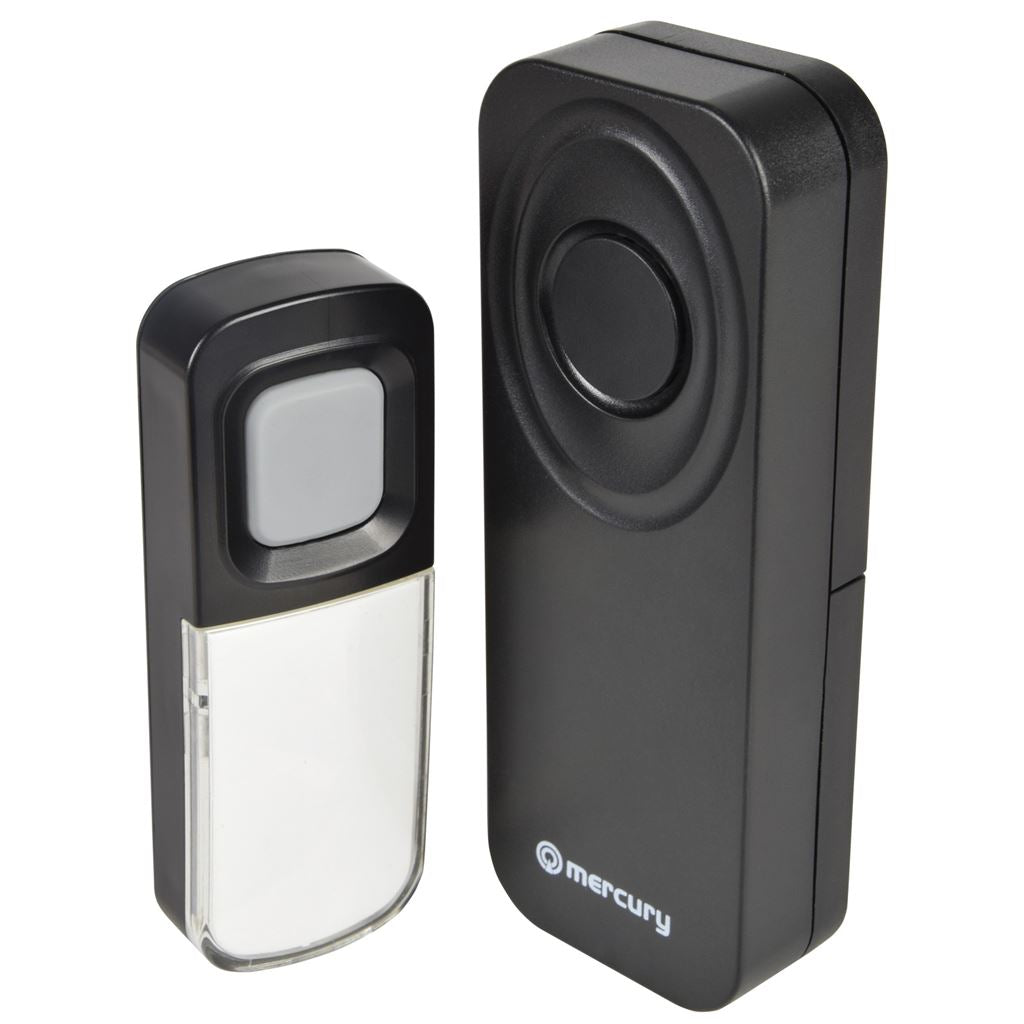 Wireless Waterproof Doorbell with Portable Chime - Black - DB295-BLK