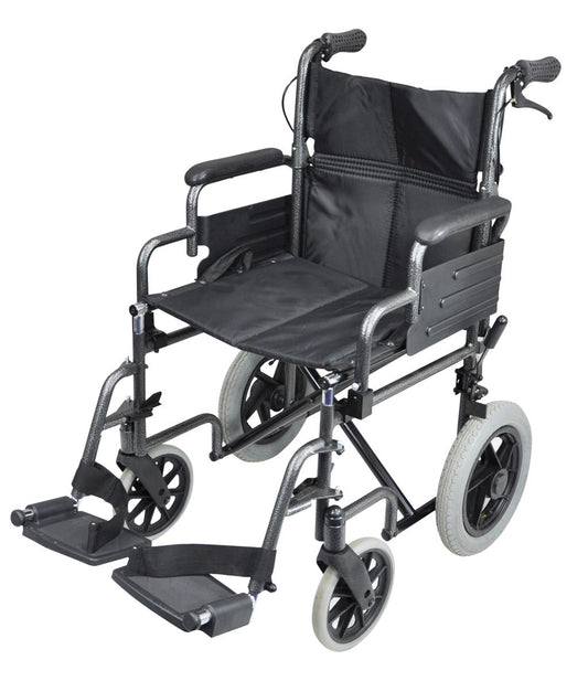 Deluxe Attendant Propelled Steel Wheelchair