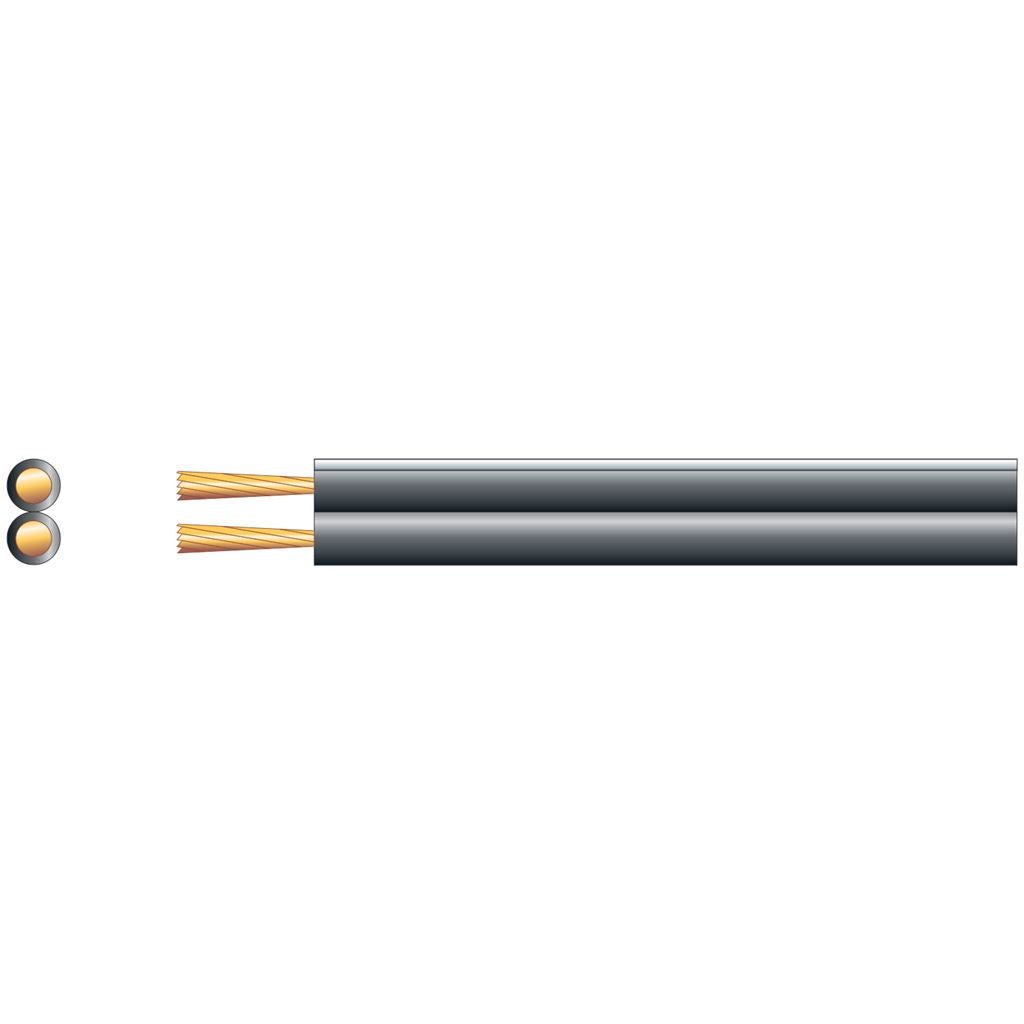 Speaker Cable High Quality Figure 8 - OFC - Cable, 2 x (79 x 0.15mm&#216;), Black, 100m