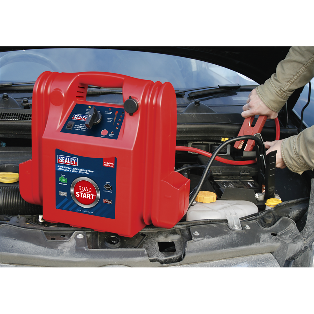 RoadStart&#174; Emergency Jump Starter 12/24V 3200/1600 Peak Amps