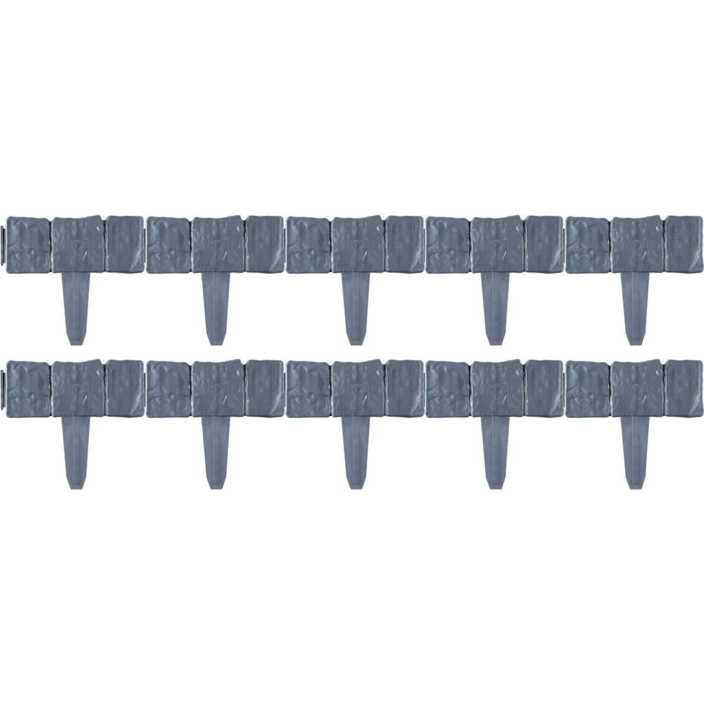 Brick Effect Garden Edge Fence - Pack of 10