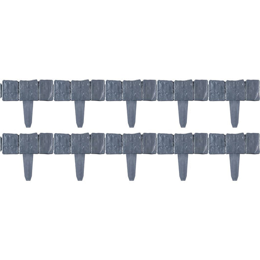 Brick Effect Garden Edge Fence - Pack of 10