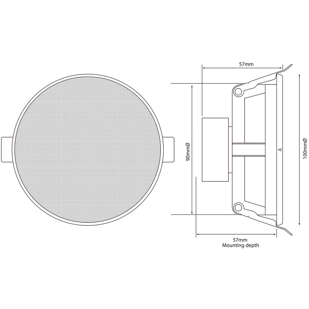 SL Series - Slimline Ceiling Speakers - SL3 3" Pair