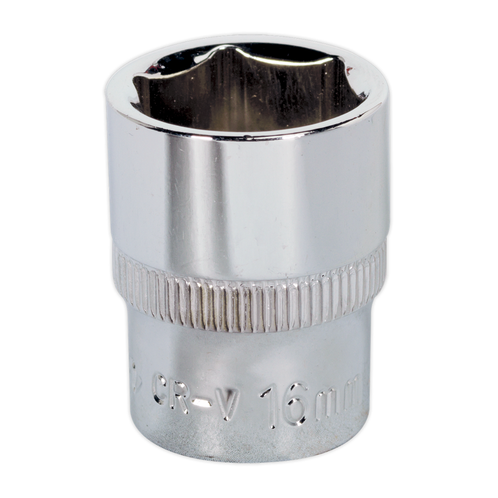 WallDrive&#174; Socket 16mm 3/8"Sq Drive Fully Polished