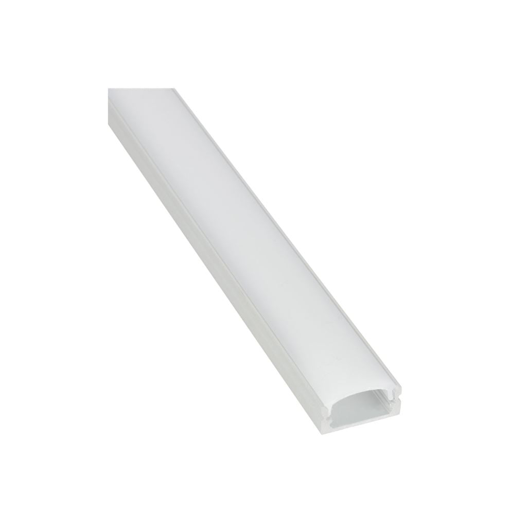 Aluminium LED Tape Profile - Short Crown - 1m Frosted - AL1-C1709