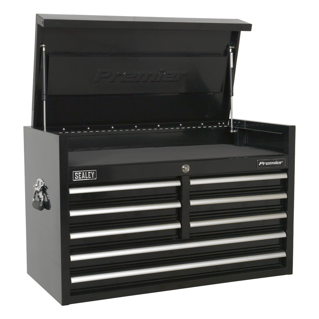 Topchest 8 Drawer 915mm Heavy-Duty Black