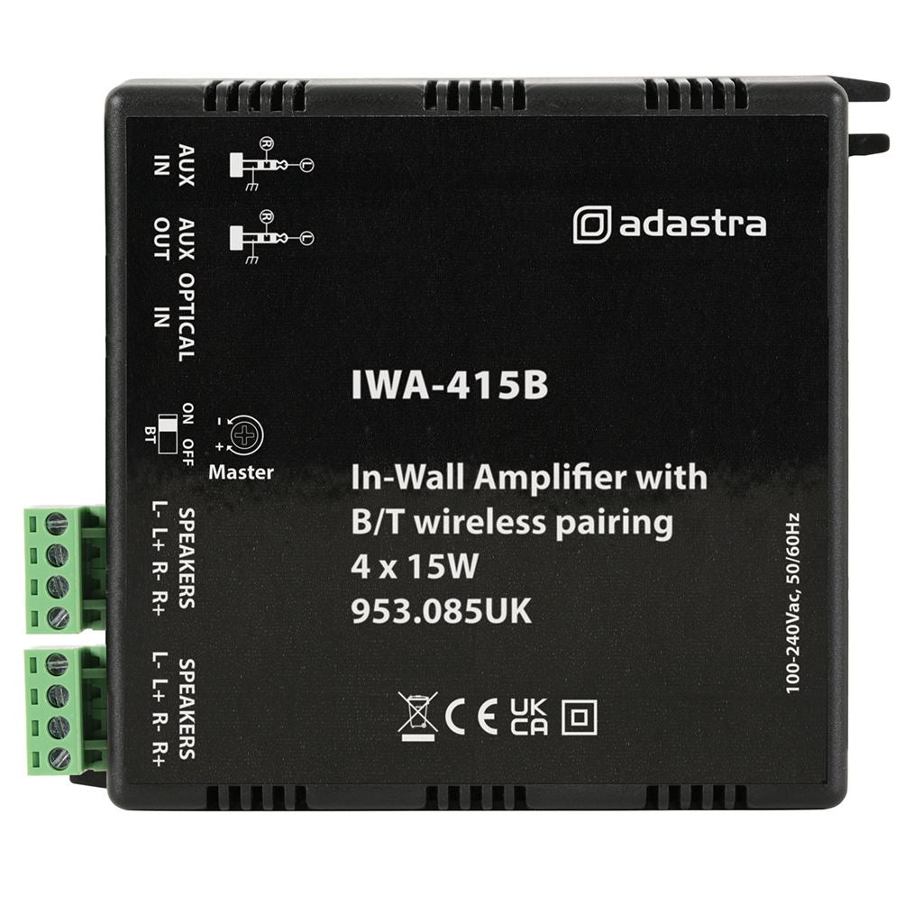 IWA In-Wall Amplifiers with Bluetooth - IWA415B 4 x 15W