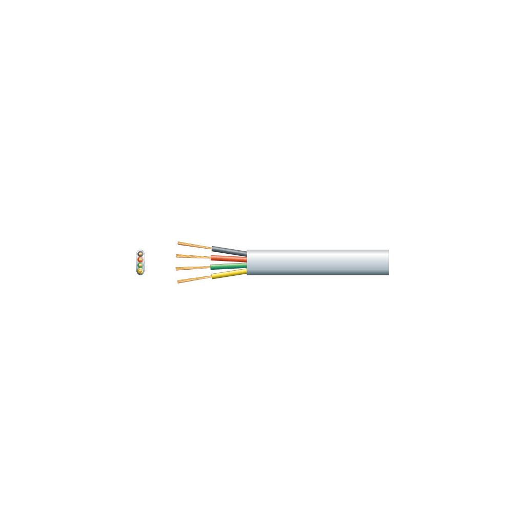 Flat Profile Telephone/Data Cable - Pure Copper - 4 core Tel/Data Cable, 4 x (7 x 0.15mm&#216;)