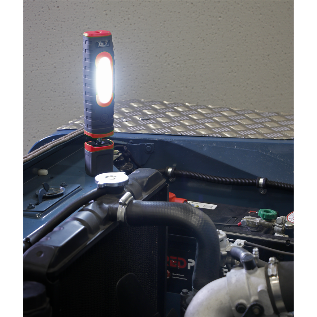Rechargeable 360&#176; Inspection Light 24 SMD & 3W SMD LED Red 2 x Lithium-ion