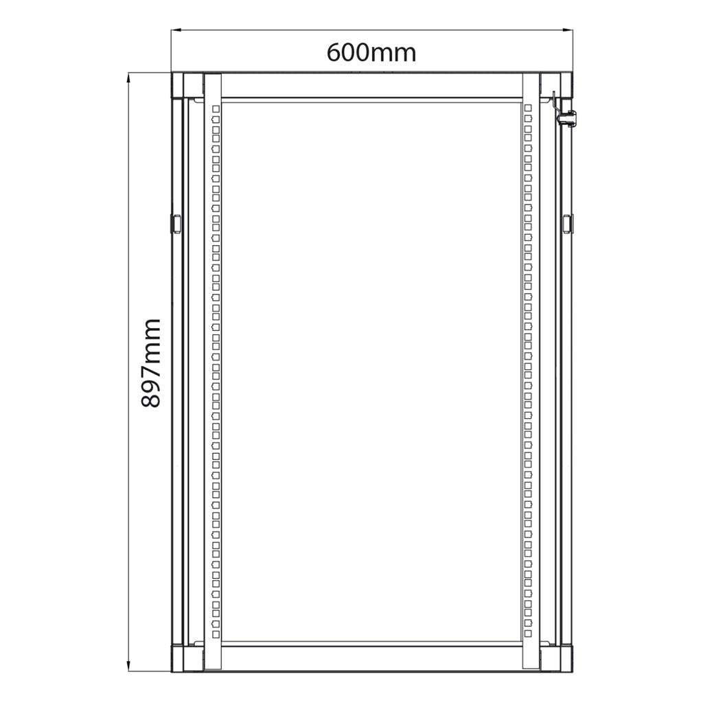 19" Rack Cabinets - 18U x 450mm Deep - RC18U450