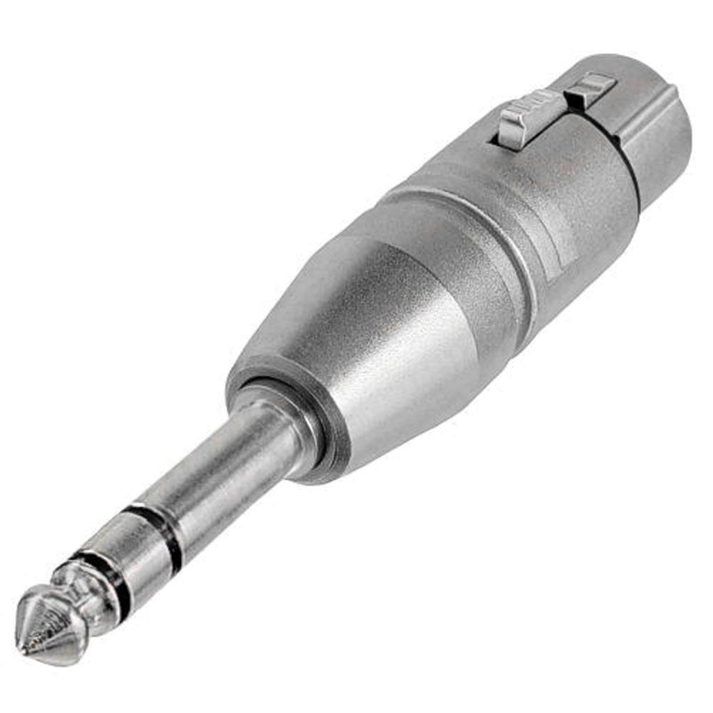 Neutrik NA3FP 3 Pin XLR Female to 6.35mm Stereo Jack Plug Adaptor