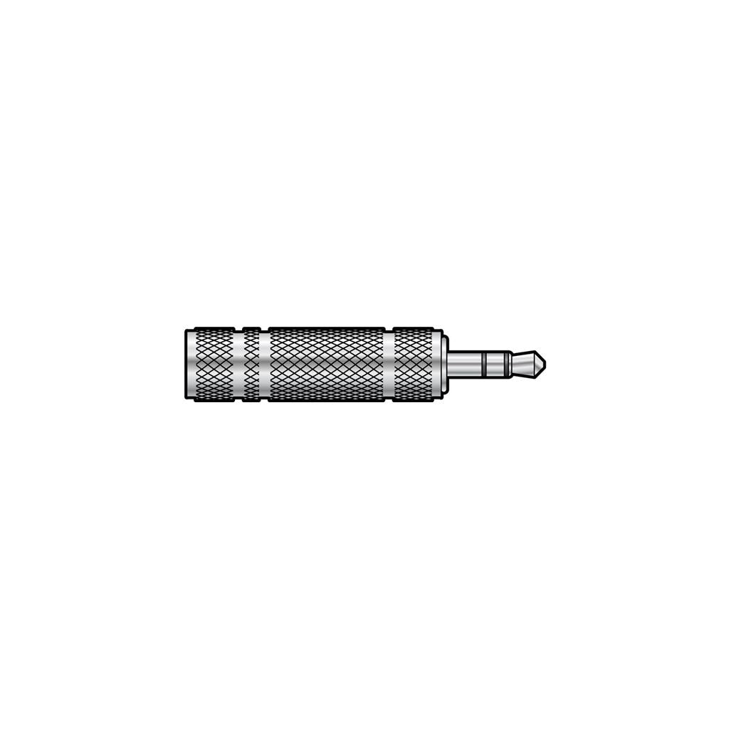 Adaptor 3.5mm Stereo Jack Plug – 6.3mm Stereo Jack Socket