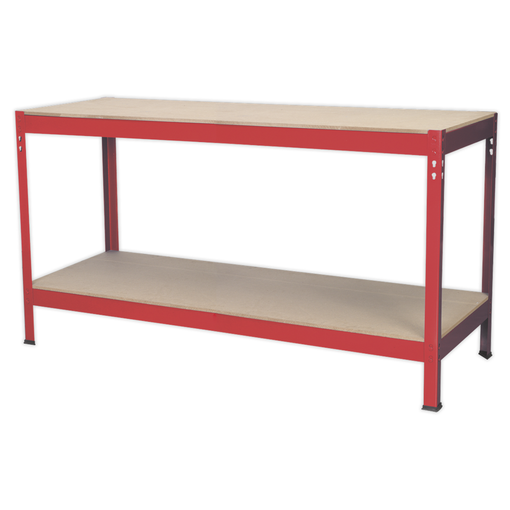 Workbench 1.53m Steel Wooden Top