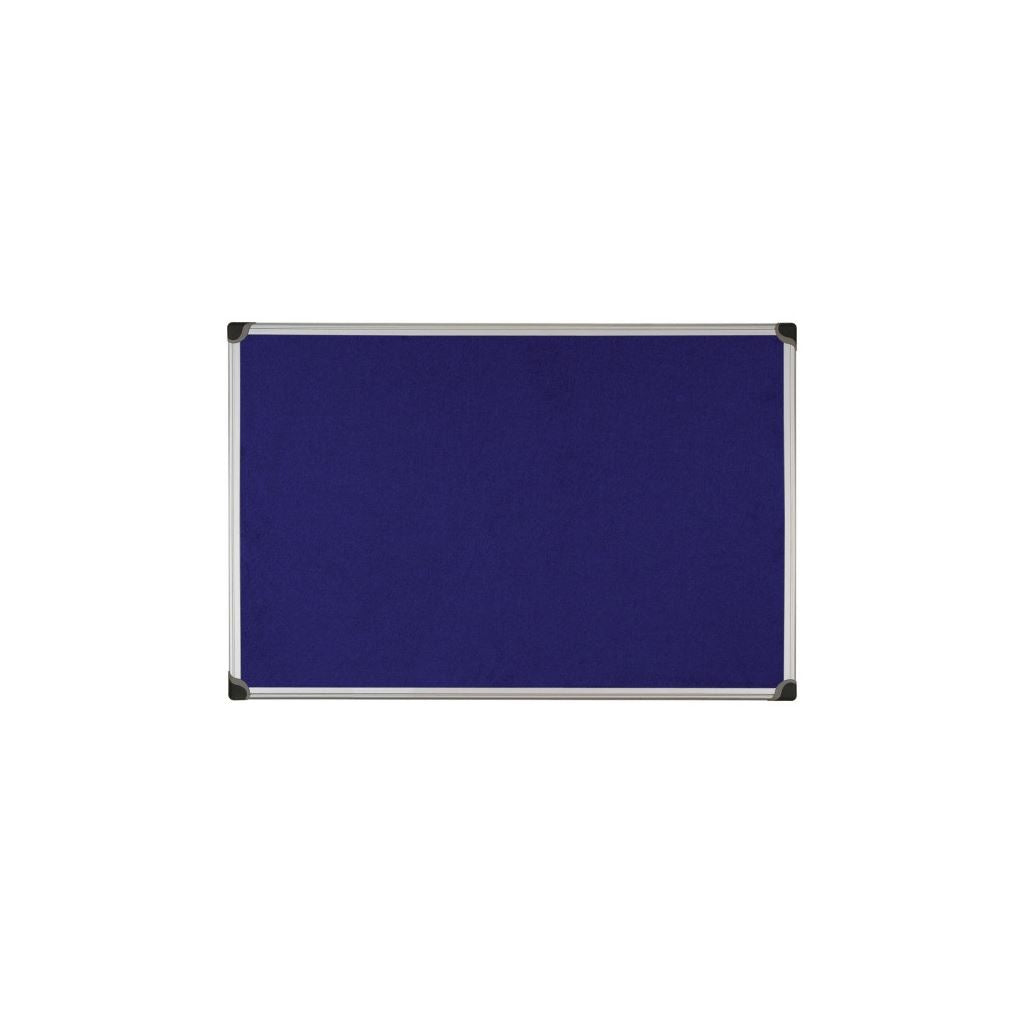 Aluminium Framed Fabric Notice Board - Blue - 900 x 1200mm