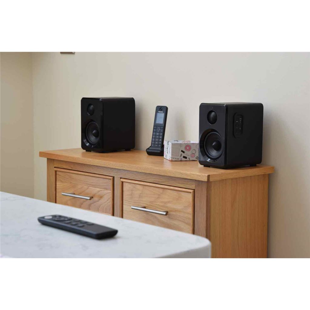 Active Bluetooth Bookshelf Speakers - Black - ABS35BLK