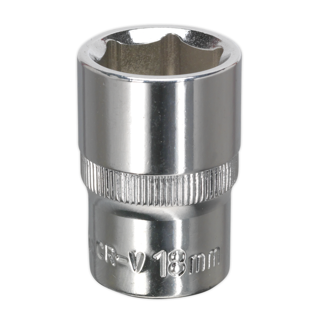 WallDrive&#174; Socket 18mm 1/2"Sq Drive Fully Polished